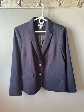 Women's Navy Charter Club Blazer - Classic Professional Jacket